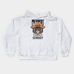 Meowdy Cowboy Kids Hoodie